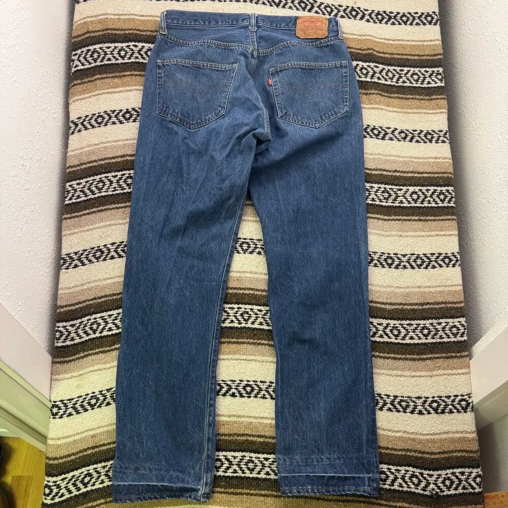 Men's Vintage 80's Levi's 501 XX Button Fly Dark Blue Denim Jeans Sz 36 x 34 USA